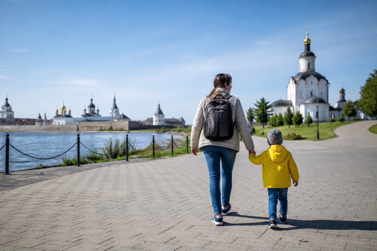 Семейная прогулка в историческом центре