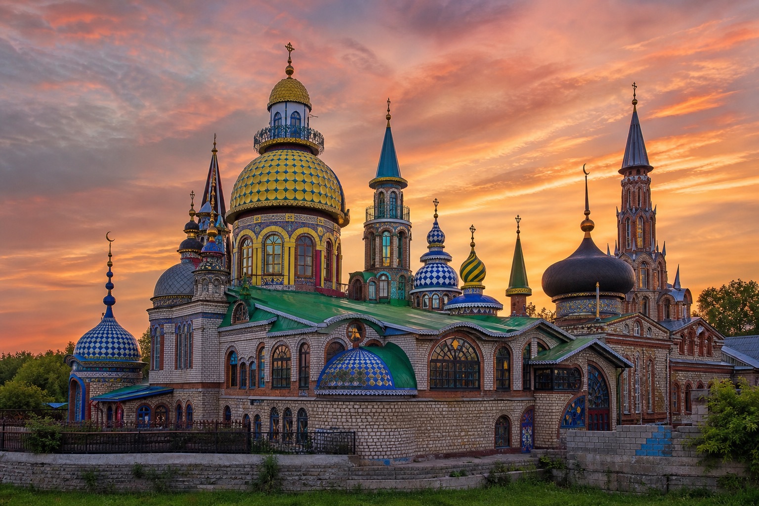 Храм всех религий на закате