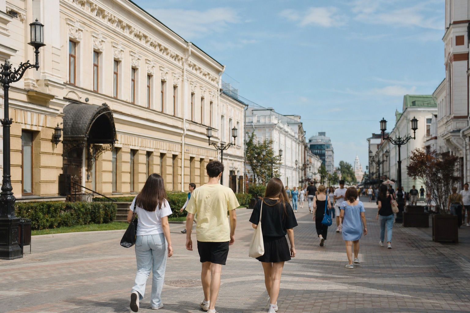 Улица Баумана в центре Казани