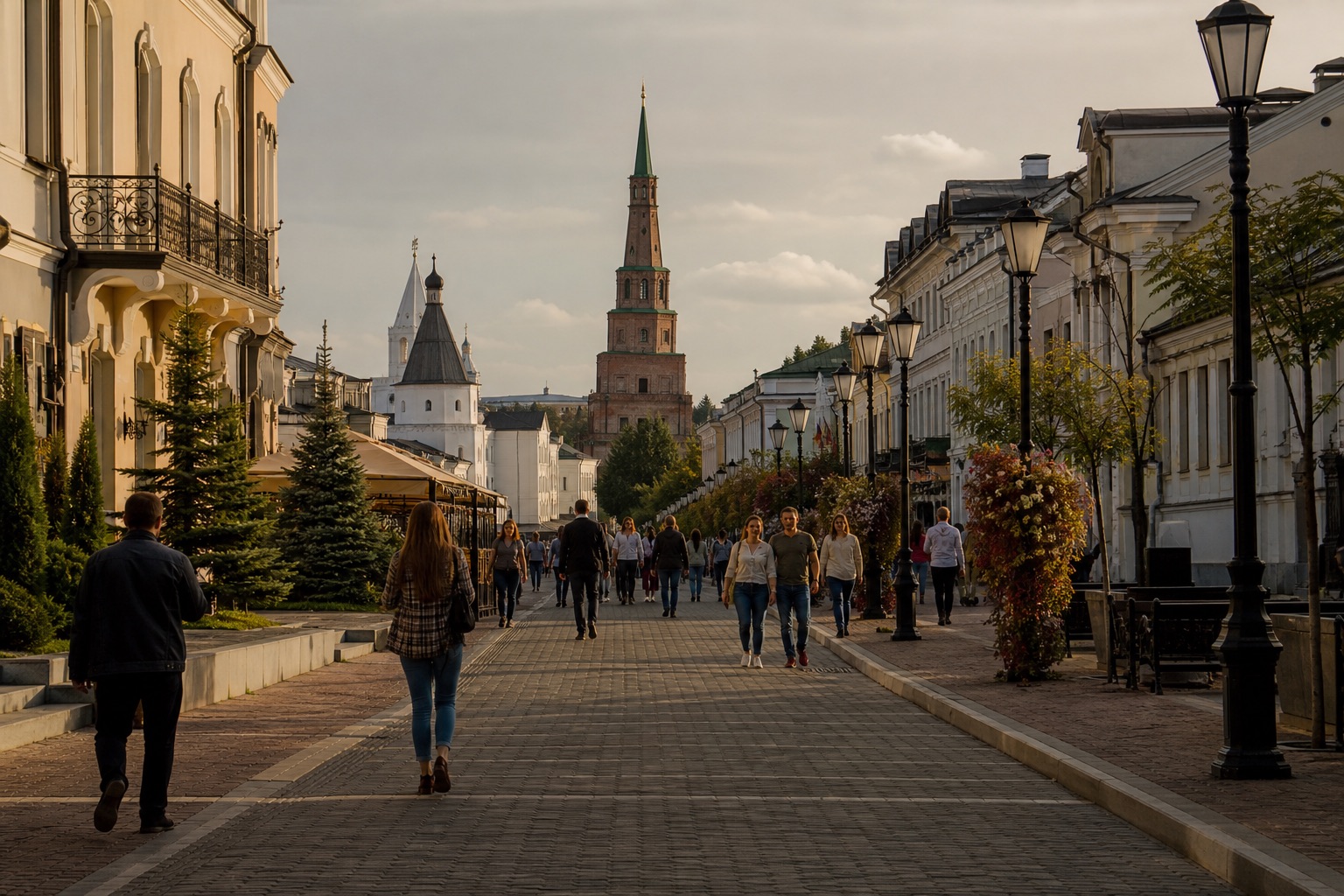Центр Казани рядом с Кремлём