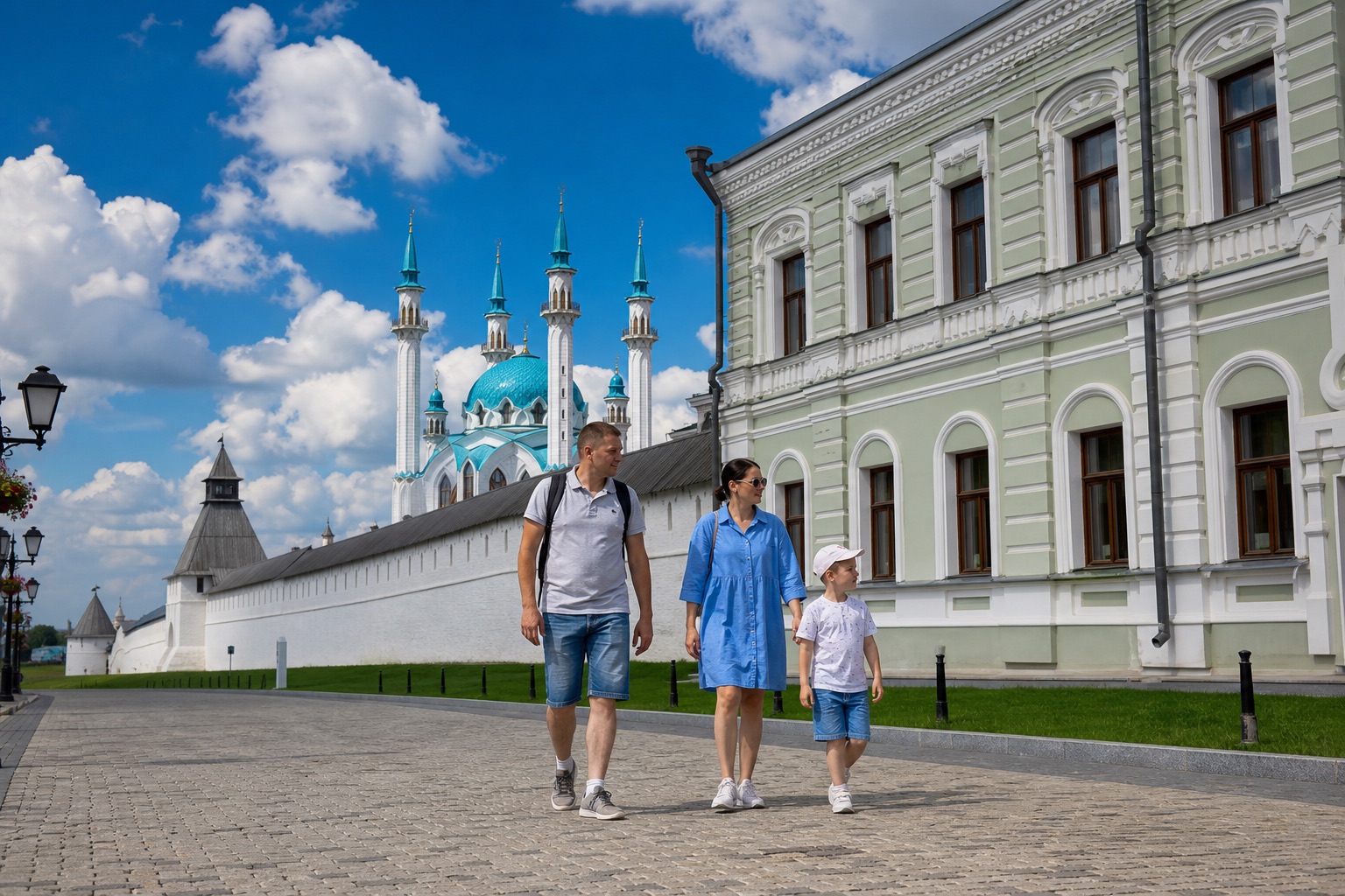 Неспешная семейная прогулка по Казани