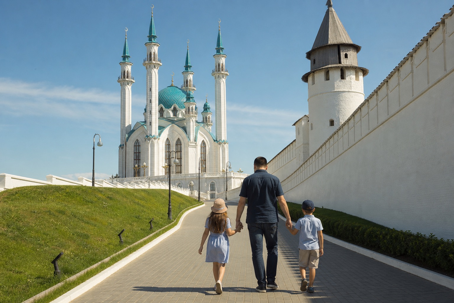 Казанский кремль с детьми