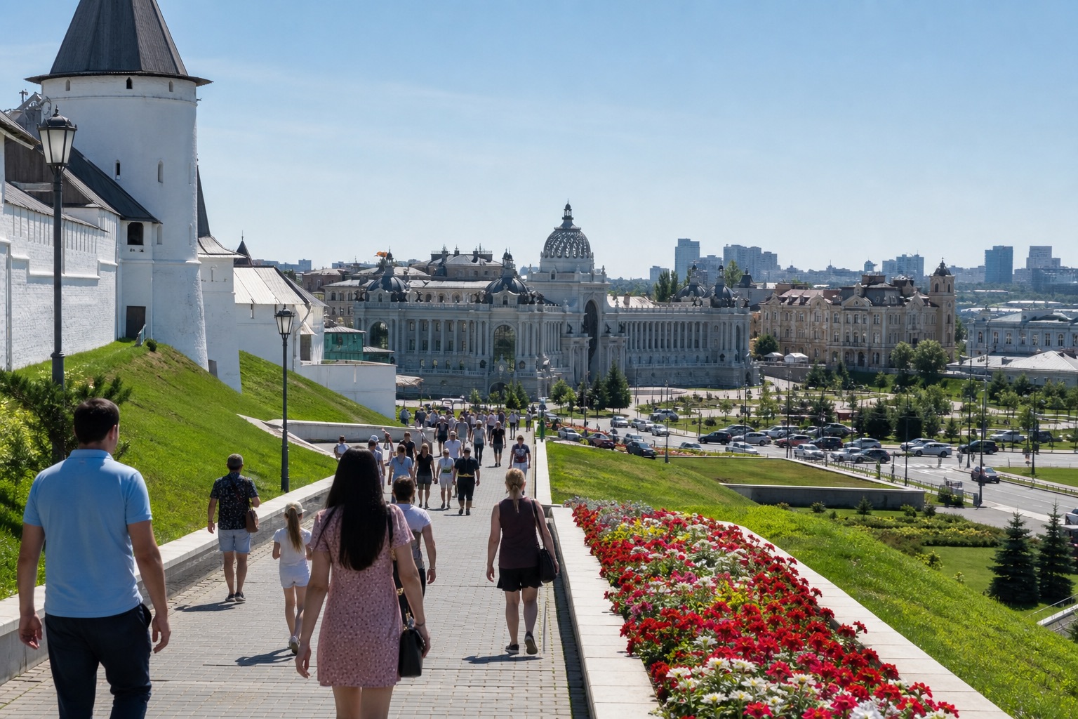 Выход из Кремля к центру Казани