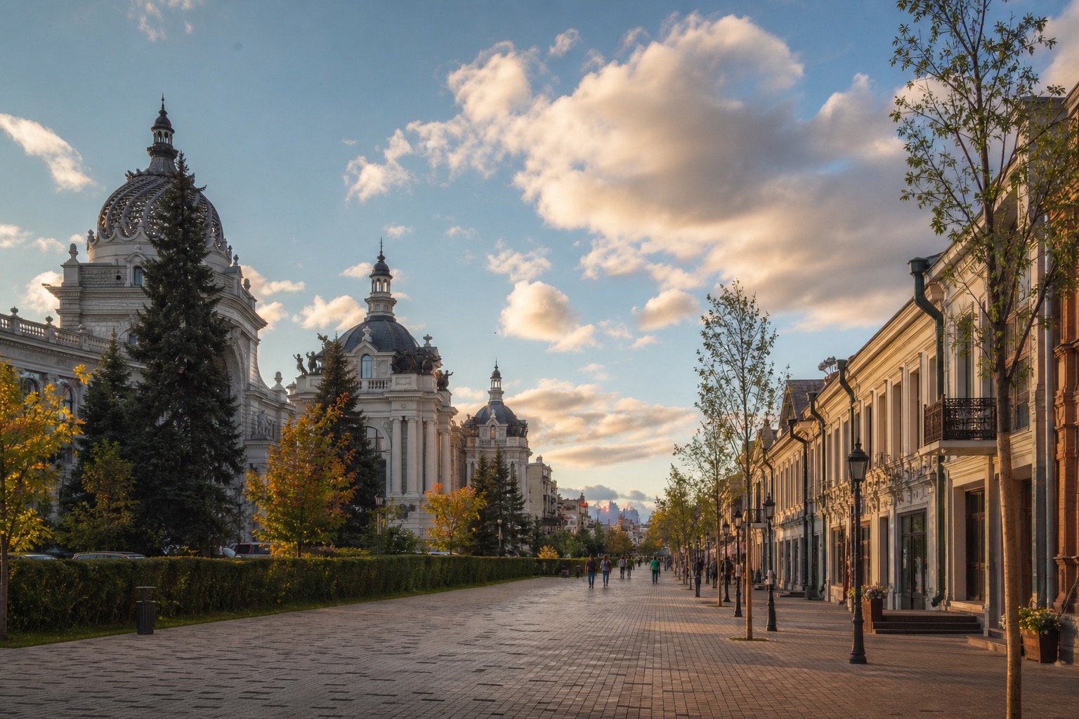 Продолжение прогулки от дворца в центр