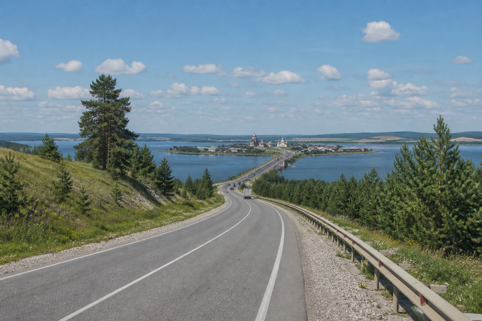 Дорога к острову-граду Свияжск