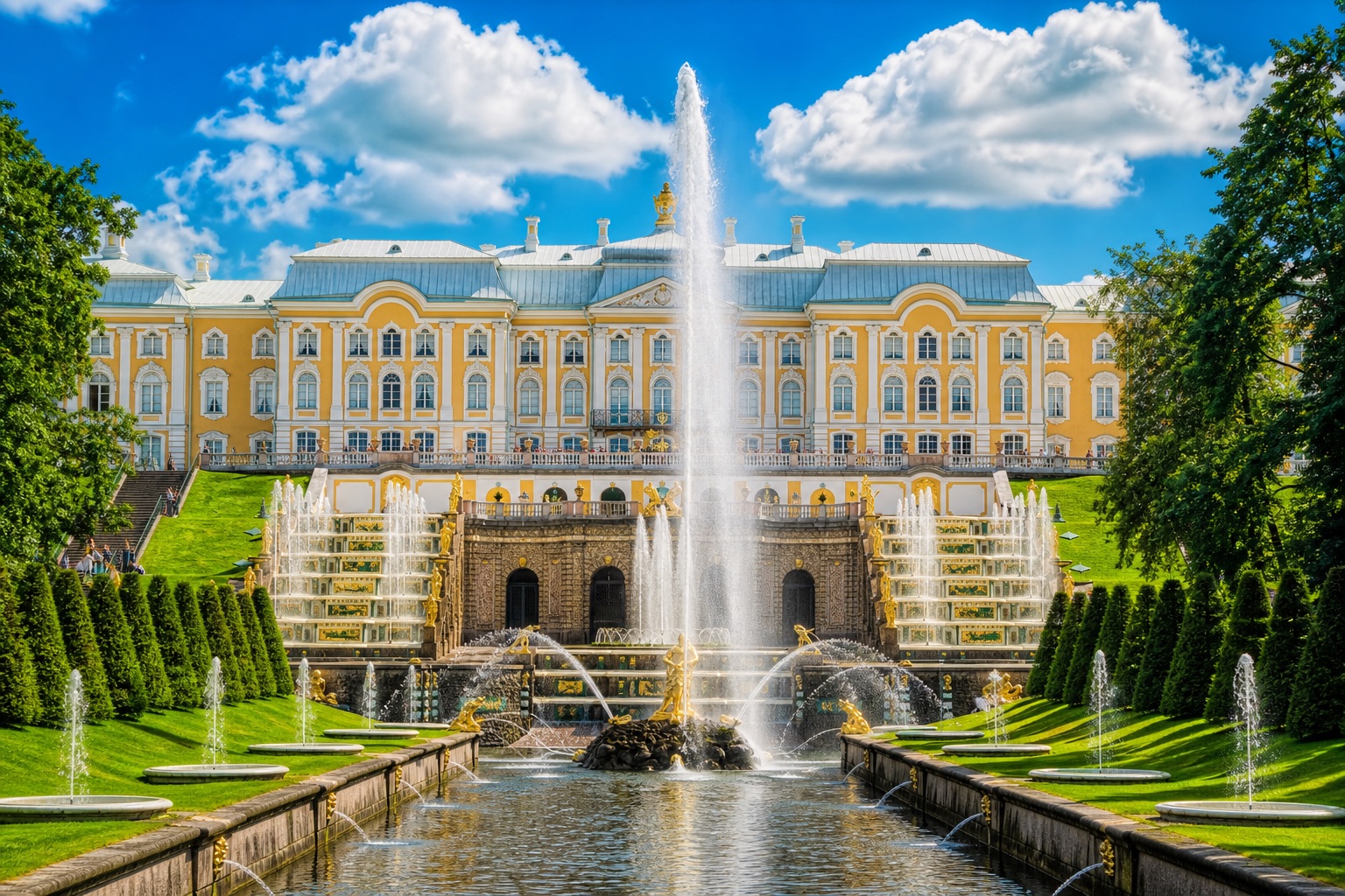Фонтаны Нижнего парка Петергофа