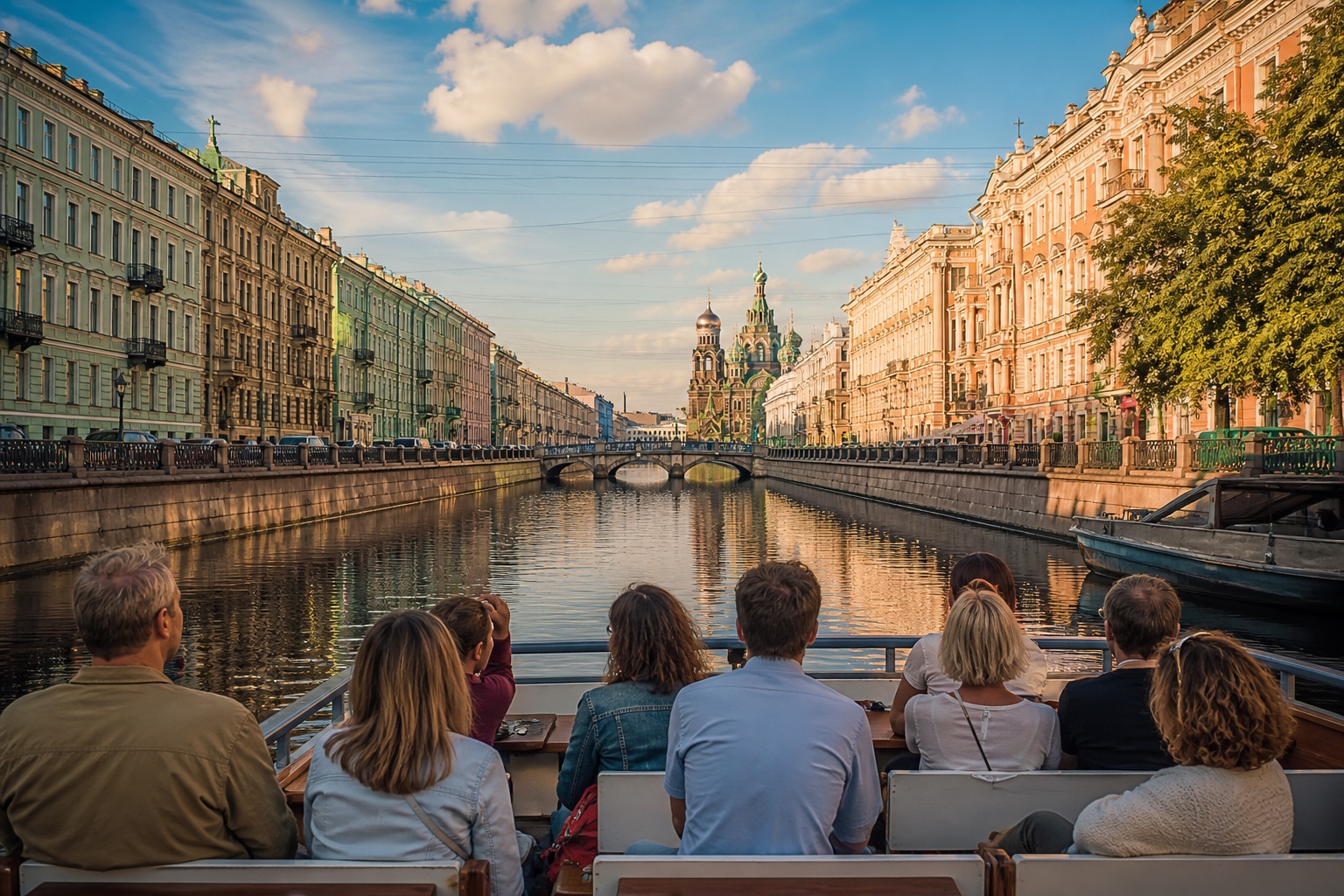 Прогулка на теплоходе по каналам Петербурга